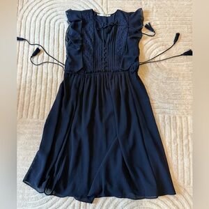 Chelsea & Violet Navy Blue Chiffon Dress